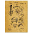Vehicle whell patent illustration. Vintage drawing .
