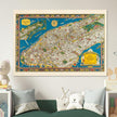 Old map of Manhattan New York City. Antique map reproduction of Manhattan of the 20's