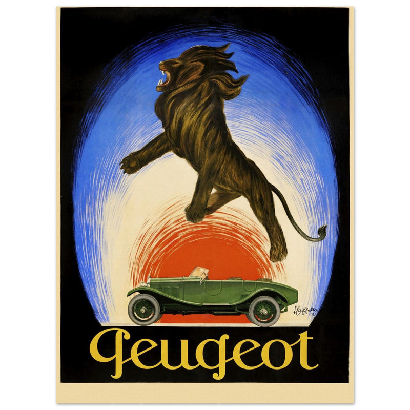 Peugot vintage advertising by Leonetto Cappiello 1925 poster .