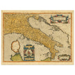 Ancient map of Italy by Abraham Ortelius. Vintage historic map.