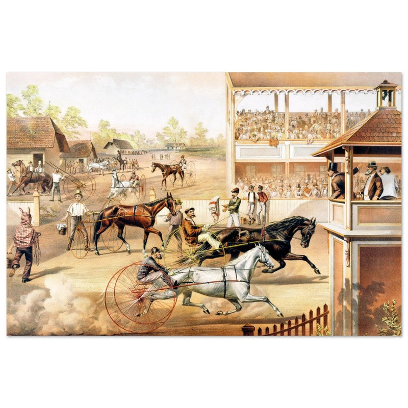 Harness racing .Ready for the Trot Bring up Your Horses by Nathaniel Currier.