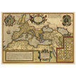 Old map of the Roman Empire by Abraham Ortelius . Poster vintage reproduction of 1579 cartography