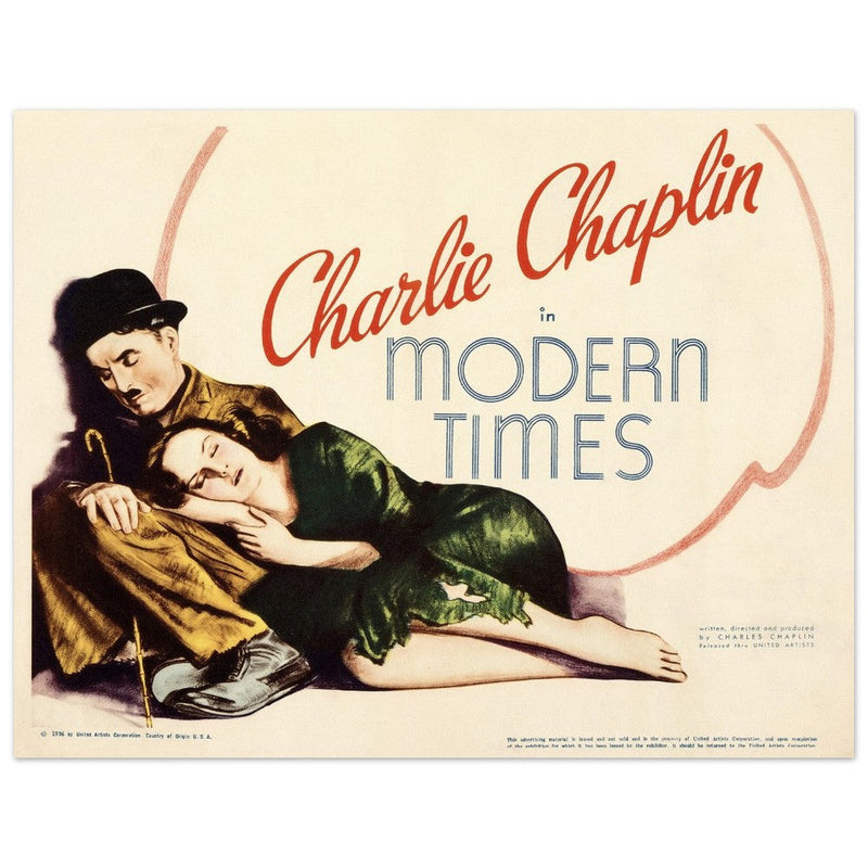 Charlie Chaplin Modern Times movie poster.