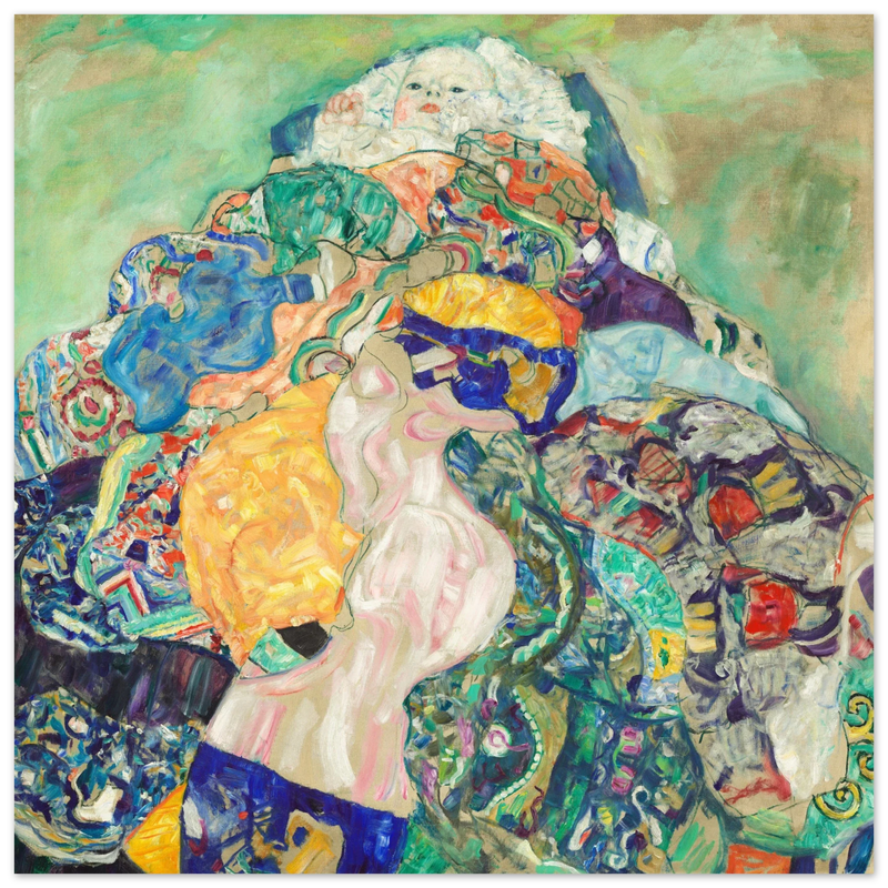 Gustav Klimt Baby cradle painting.