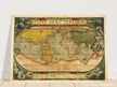 Ancient map reproduction print of a world map of 1579 Typus Orbis Terrarum by Abraham Ortelius.