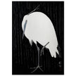 Egret in the rain by Ohara Koson woodblock print