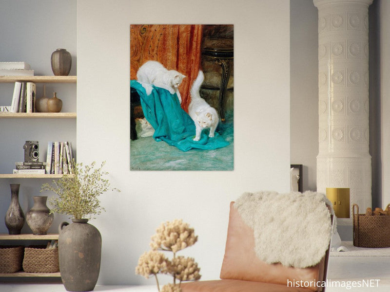 Cats playing by Arthur Heyer.