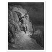 Gustave Dore Paradise Lost engraving . Torment of Satan despair as he realizes his fall.