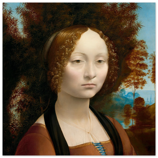 Leonardo da Vinci Ginevra de' Benci portrair .