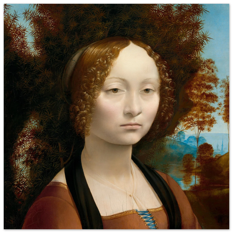 Leonardo da Vinci Ginevra de' Benci portrair .
