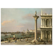 Canaletto antique painting in Venice Italy. Bacino di S. Marco.
