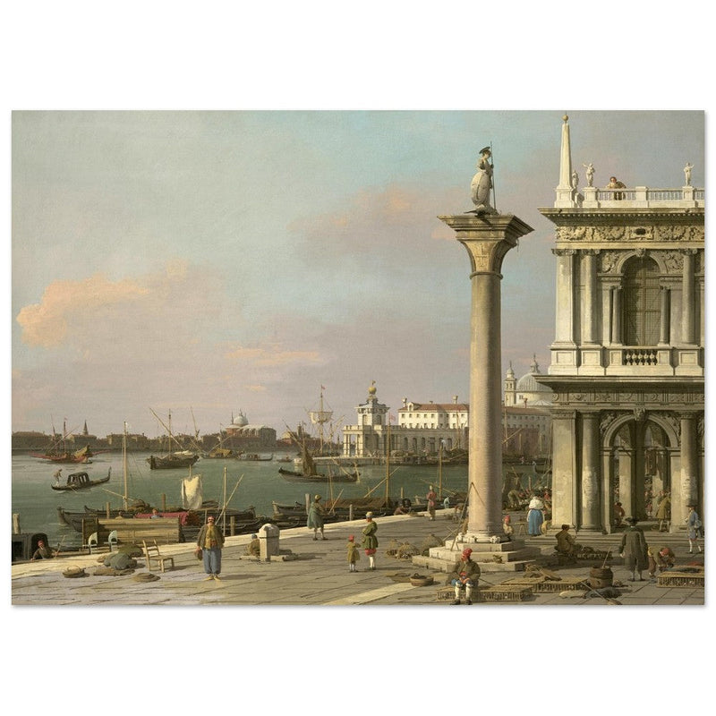 Canaletto antique painting in Venice Italy. Bacino di S. Marco.