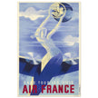 Air France vintage historic advertising poster.