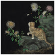 Cats and Butterflies in Springtime old oriental painting by Shen Zhenlin.