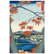 Maple Trees at Mama, Tekona Shrine and Tsugi Bridge by Utagawa Hiroshige