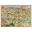 Tour with Confidence with Shell  illustrated vintage map  by Don Bloodgood.