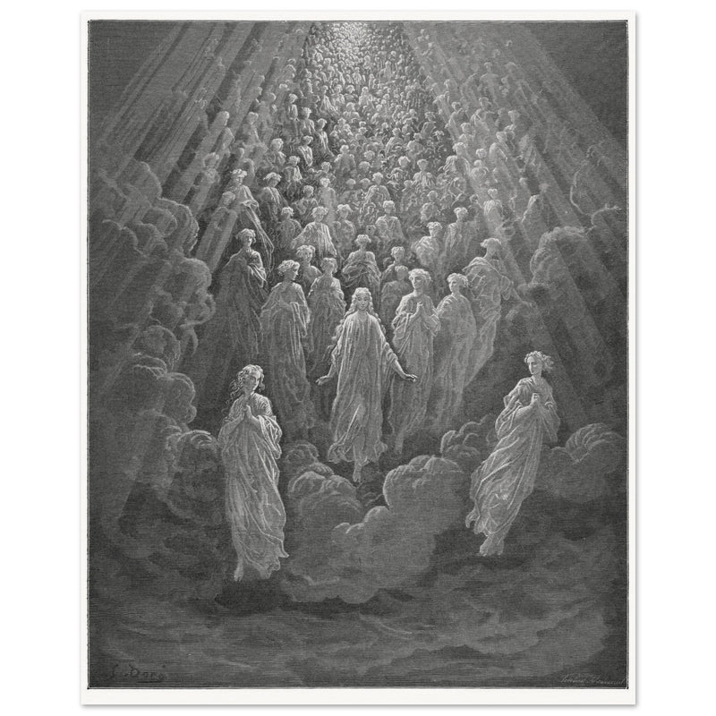 Gustave Dore illustration for The Divine Comedy by Dante Alighieri. Mercury Paradise.