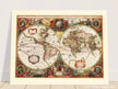 Ancient old world map by Hendrik Hondius