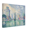 Paul Signac Les tours vertes, la Rochelle. The green towers, La Rochelle. painting.