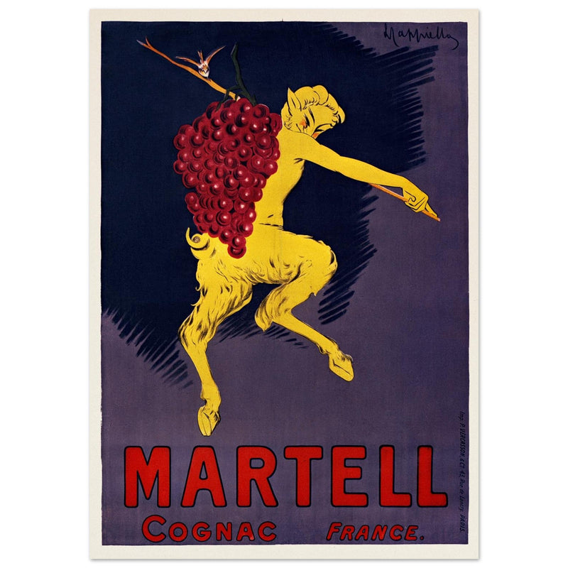 Martell Cognac vintage adverting poster by Leonetto Cappiello 1906.