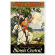 The Mississipi Gulf Coast vintage travel poster. Luxury travel print