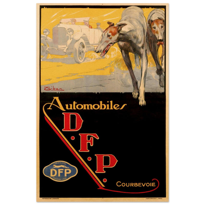 Doriot car vintage advertising poster  1910.