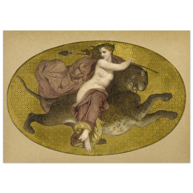 William Adolphe Bouguereau painting Bacchante on a Panther, 1855