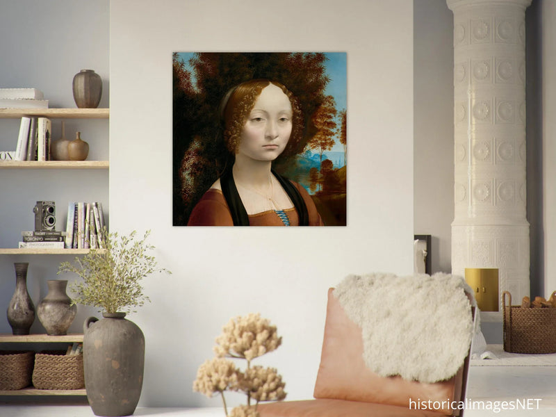 Leonardo da Vinci Ginevra de' Benci portrair .