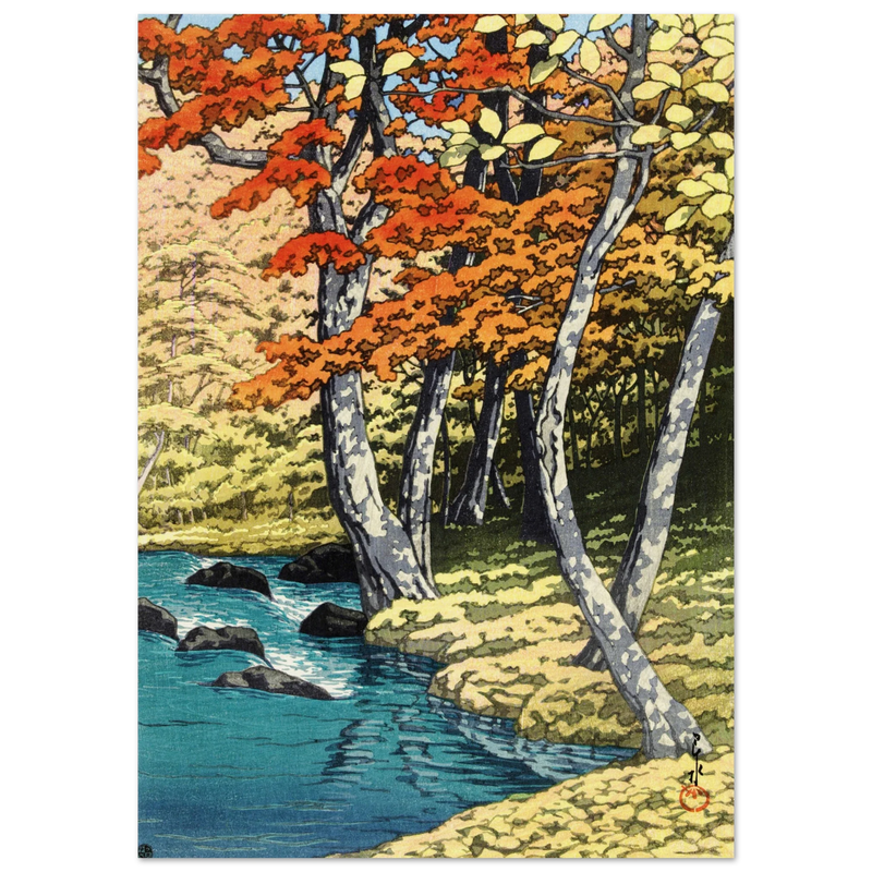 Autumn in Oirase by Kawase Hasui