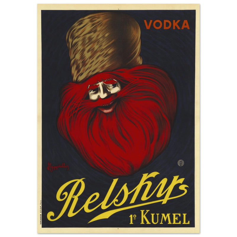 Vodka Relskys, 1 Kumel advertising vintage poster by Leonetto  Cappiello.