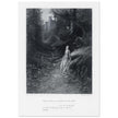 Gustave Dore illustration of King Arthur legend .Elaine on her Road to the Cave of Lancelot. book Idylls of the King by Alfred Tennyson