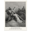 Gustave Dore The Bible engraving print . Jesus falling beneath the cross .