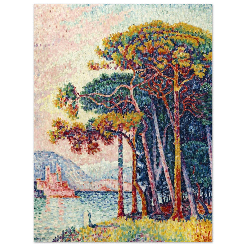 Paul Signac Antibes (la pinede) Pine trees painting