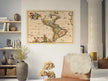 Ancient map print of America by Visher.