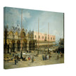 The Square of Saint Mark's Venice Italy Antique painting by Canaletto.