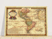 Ancient map of America. Old antique american map of the XVIII Century.  and poster