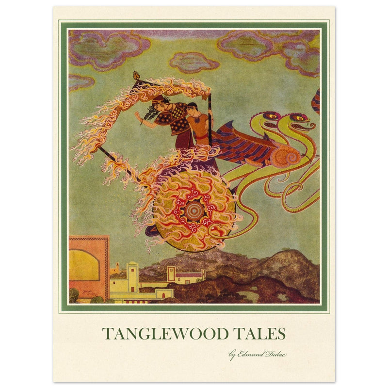 Edmund Dulac Tanglewood Tales illustration. Myth of Phaeton driving the chariot of the sun.
