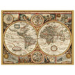 Ancient world map. Beautiful illustrated double sphere cartography of the XVIII Century by Frederick de Wit