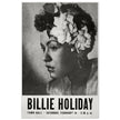 Billie Holiday concer music poster in New York City Town Hall in 1946.