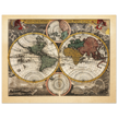 Ancient world map Planiglobium Terrestre Minus in hanc formam redactam by Johann Baptist Homann