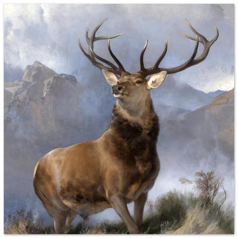 The Monarch of the Glen, Edwin Landseer, 1851. Red deer in the Highlands Scotland.