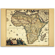 Africa vintage old map print. Reproduction of an ancient map of the african continent of 1680