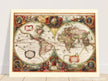 Ancient old world map by Hendrik Hondius