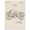 Vintage motorcycle patent by William S Harley founder of harley davidson.