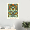 William Morris Autumn flowers vintage wallpaper reproduction.
