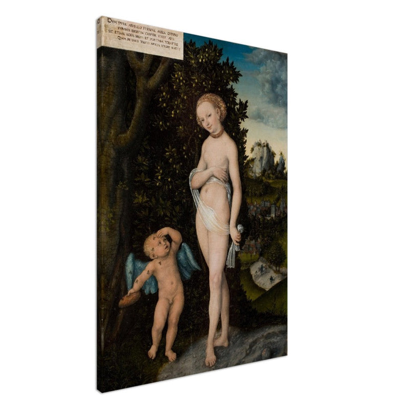 Canvas Venus with Cupid Stealing Honey by Lucas Cranach the Elder 1530 Antique painting reproduction on canvas