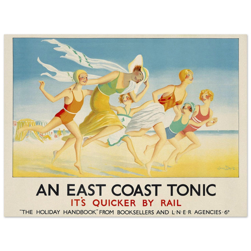 An East Coast Tonic by Jean Droit vintage art deco poster of early XX century.