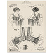 Bust reducer brassiere vintage patent by M Perillat
