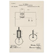 Electric Lighting patent  by Nikola Tesla.