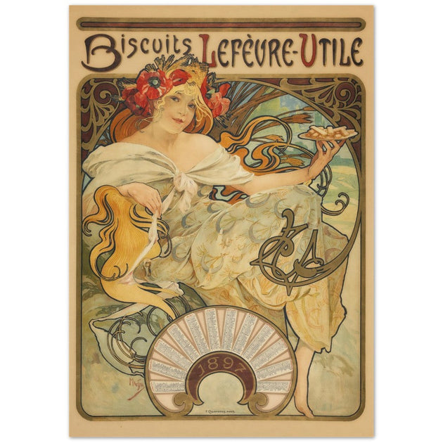 Art Nouveau Alphonse Mucha Biscuits.